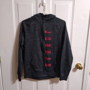 Boy's Size Yourh Xl Zip Up Black Jordan Hoodie